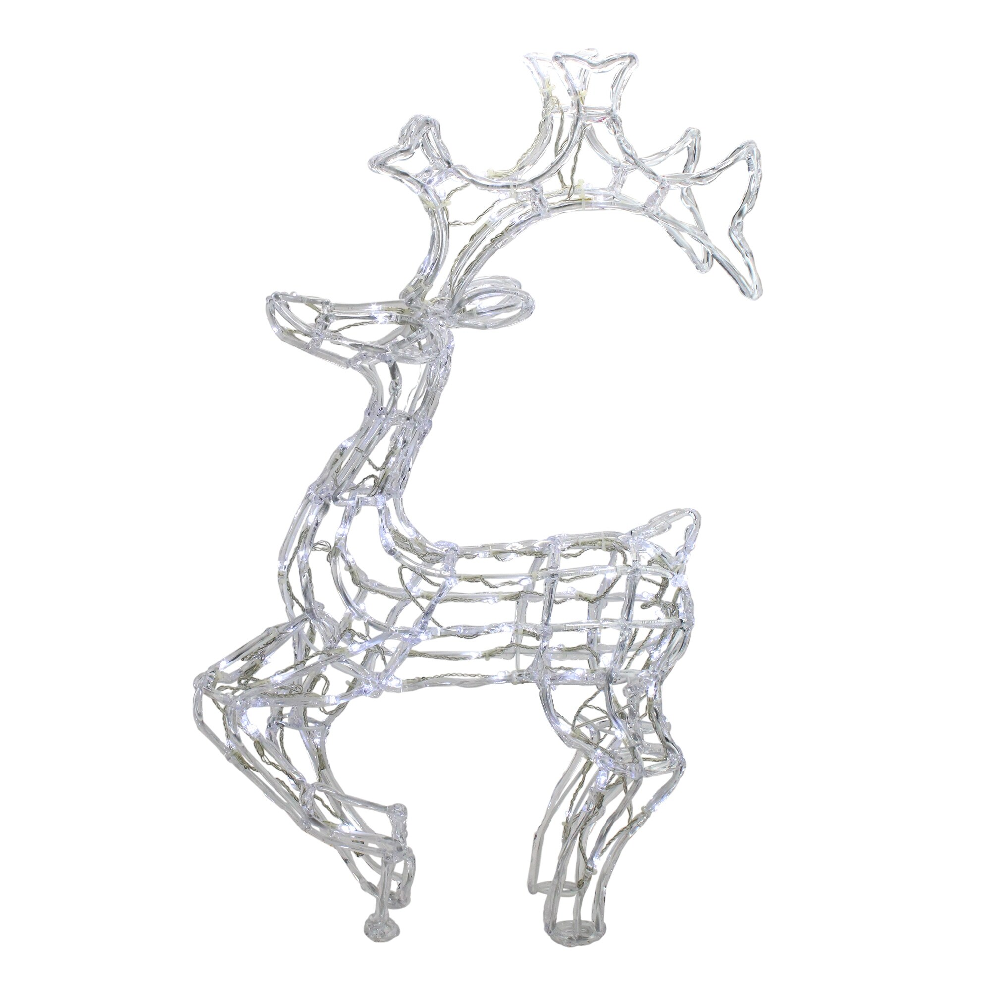 Shop 34 Led Lighted Standing Buck Deer Spun Glass Christmas