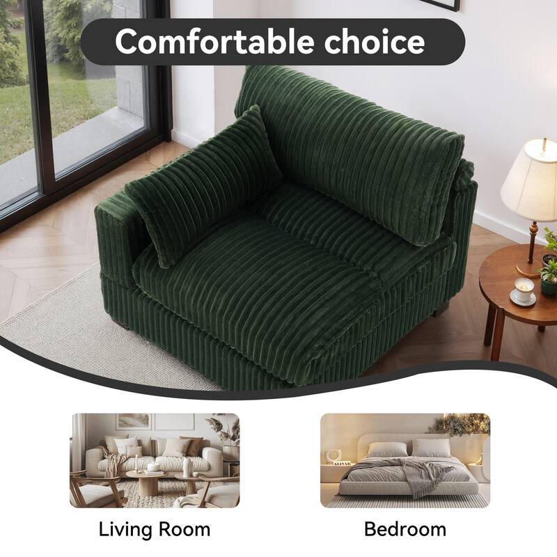 Plush Faux Fur Accent Sofa Chair