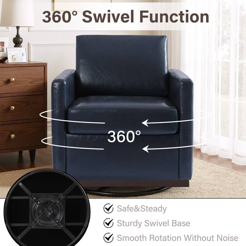 Modern Upholstered Swivel Accent Arm Chair