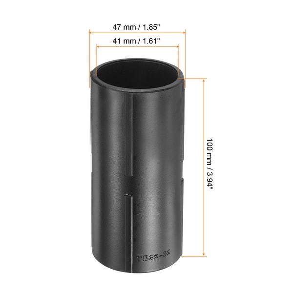 41mm ID to 47mm OD Vacuum Hose Reducer Adapter Converter Black - Bed ...