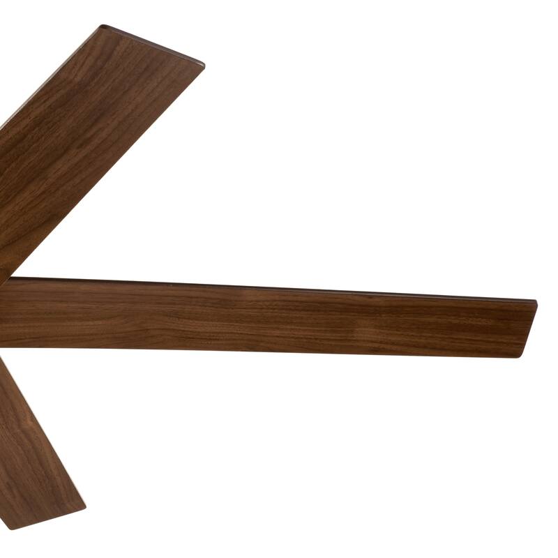 Kichler Brahm 56 inch LED Ceiling Fan Natural Brass with Walnut and White Blades