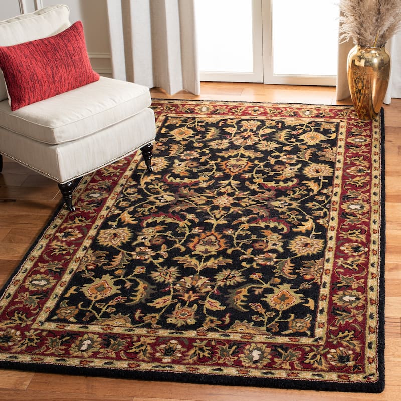 SAFAVIEH Heritage Dani Hand-tufted Wool Traditional Area Rug - 8'3" x 11' - Black/Red