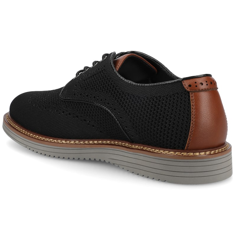 Vance Mens Whitaker Casual Knit Hybrid Wingtip Dress Shoe