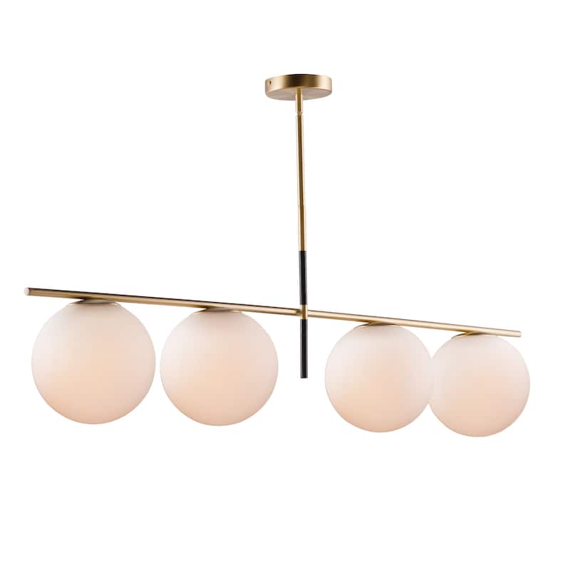 Vesper 4-Light Pendant - satin brass / black