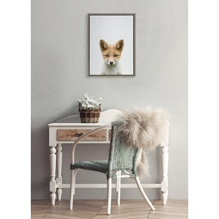Kate and Laurel Sylvie Baby Animal Color Framed Canvas by Simon Te