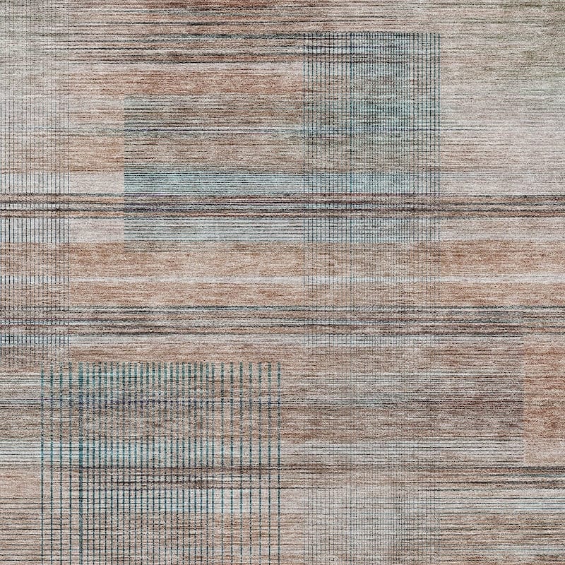HomeRoots Striped Transitional Rectangle Outdoor Rug