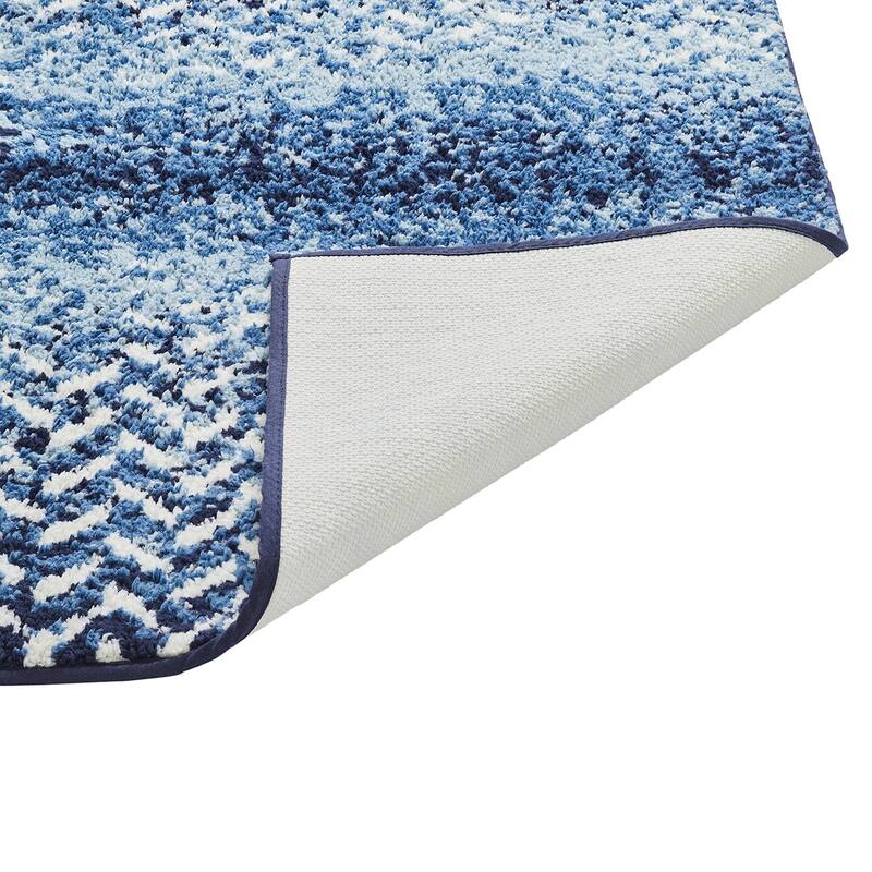 Better Trends 100% Micro Polyester Knitted Bathroom Rugs - Casablanca Collection with Chevron Pattern, Machine Washable Bath Mat