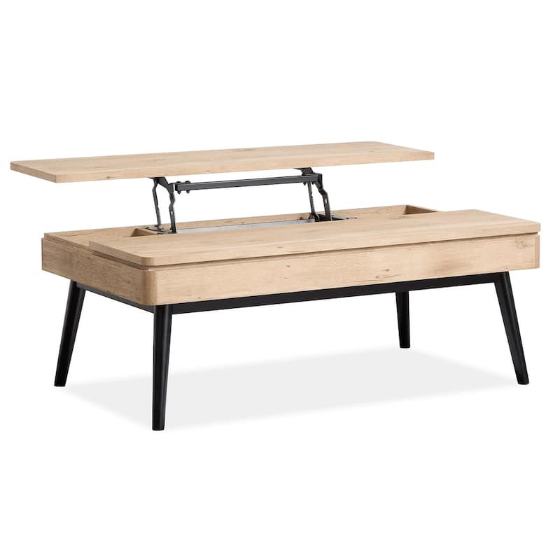 Magnussen Home Fletcher Driftwood Lift Top Storage Cocktail Table - 48''W x 28''D x 18''H