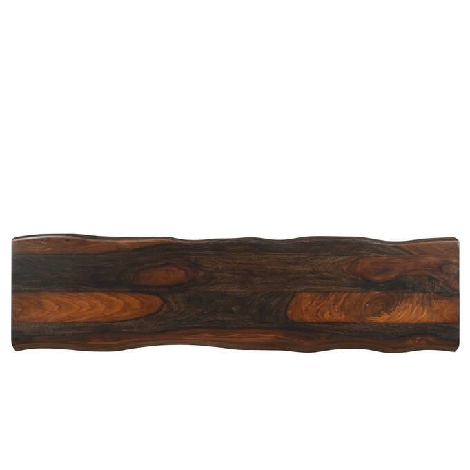 HomeRoots 60" Dark Brown Solid Wood Frame Console Table - 60.00 in. x 30.00 in. x 16.00 in.