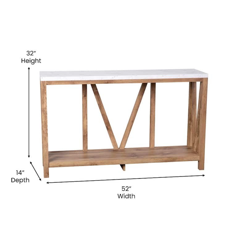 Farmhouse Style Rustic Entryway Console Table