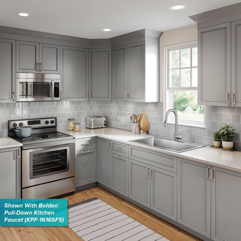 KRAUS Fairlane Drop In Top Mount 18 Gauge Stainless Steel Kitchen Sink