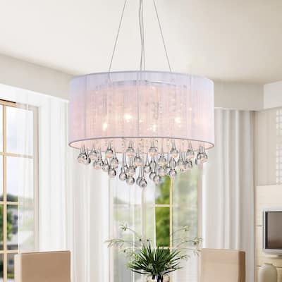 Spherical White Crystal Chandelier