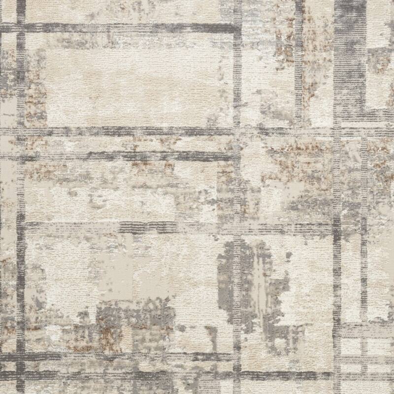 Power Loomed Abstract Modern Non Skid Stain Resistant Area Rug - 87' X '63' X '0.5