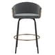preview thumbnail 11 of 19, Set of 2 Contemporary Velvet & Metal 26" Counter Stool