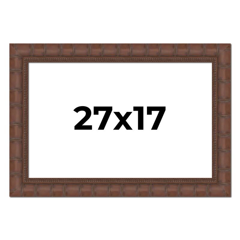 27x17 Frame Pewter Solid Wood Picture Frame Width 1.625 Inches | Interior Frame Depth 0.6875 Inches
