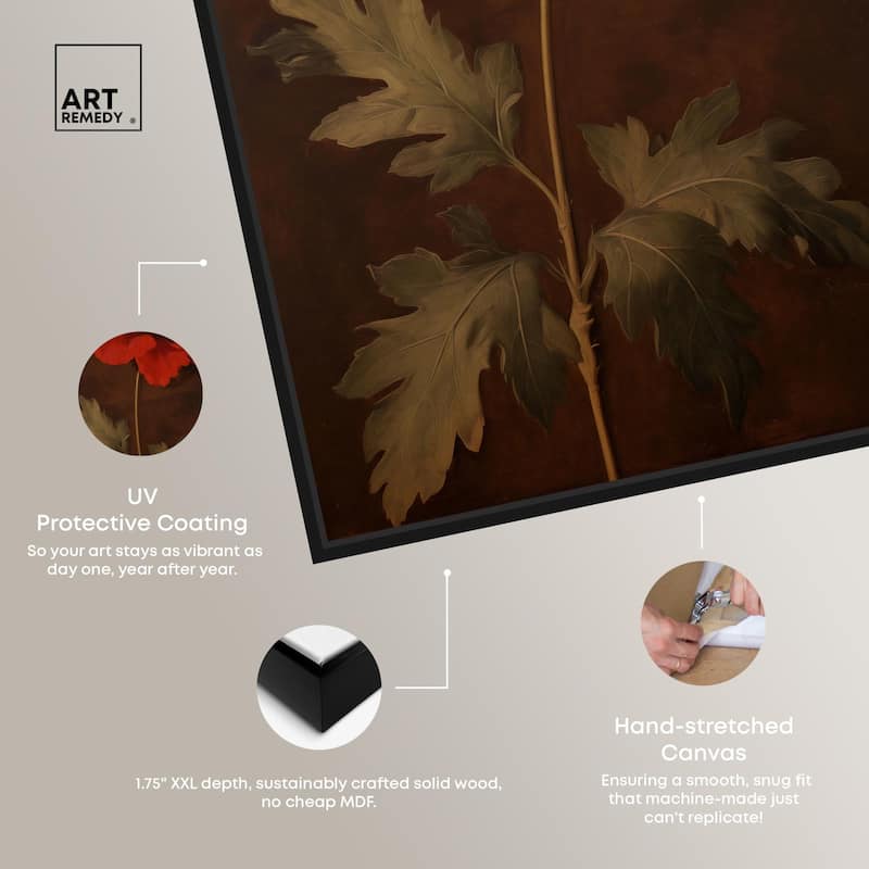 Flourish in Red I Canvas by Art Remedy