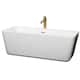 Option White, Polished Chrome Trim & Brushed Gold Faucet