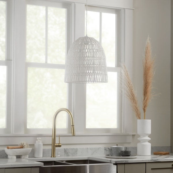 White rope pendant light 2025