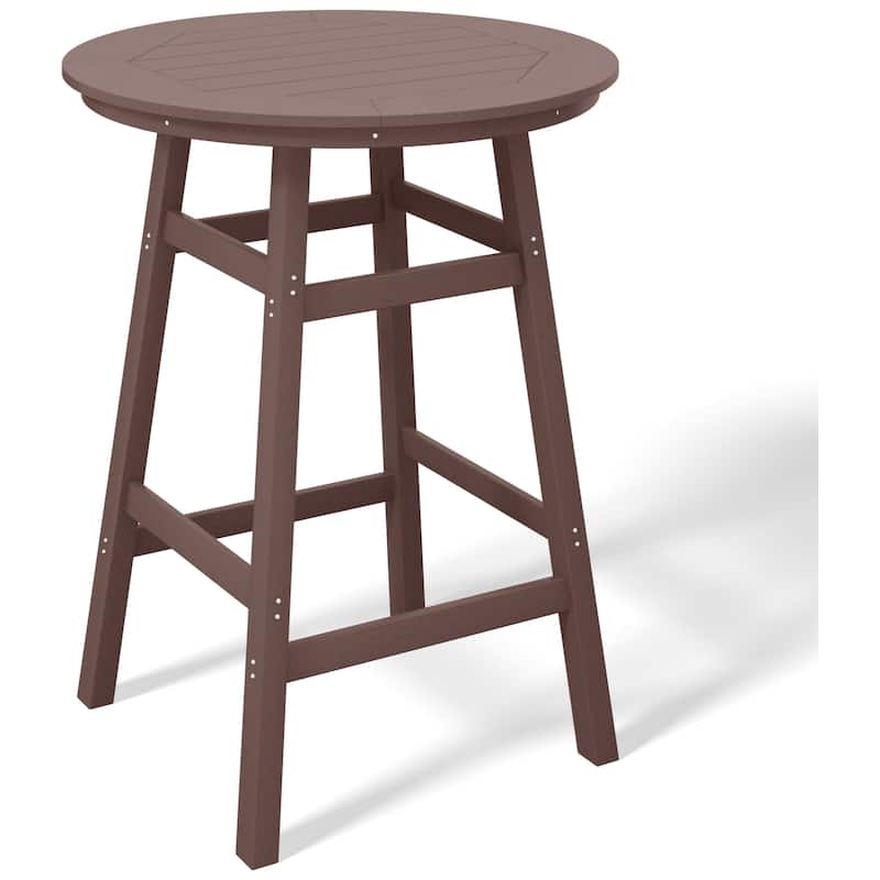 Polytrends Laguna Hdpe All Weather Outdoor Patio 35" Round Bar Table