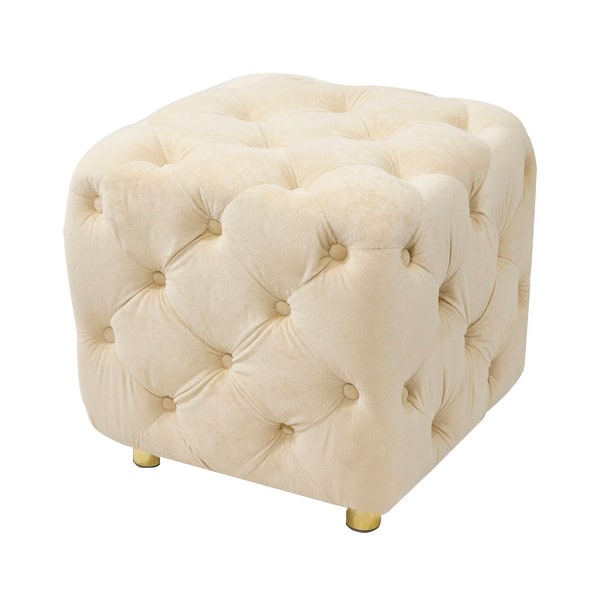 Teddy Fleece Round Footstool Makeup Vanity Stool For Living