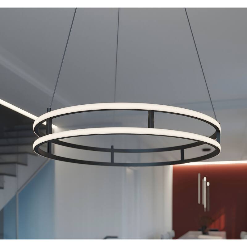 AFX GEMP24LAJUD Gemini 24" Wide LED Ring Chandelier