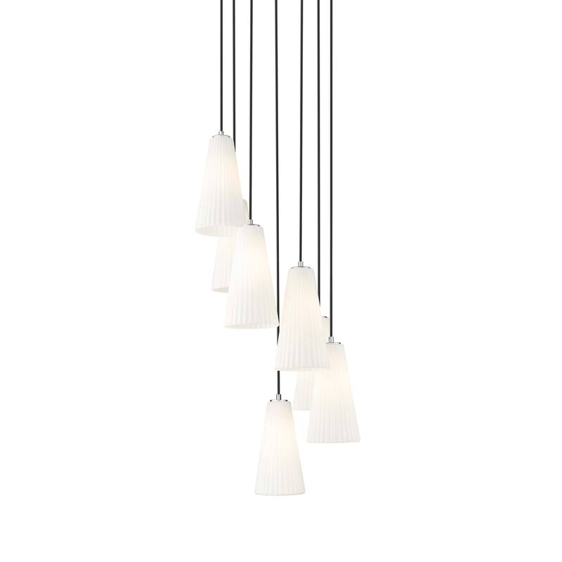 Z-Lite 3043P7-7R Farrell 7 Light 18" Wide Chandelier - Brushed Nickel