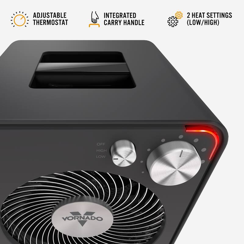 Vornado VMHi300 Whole Room Metal Space Heater, Mechanical Thermostat
