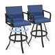 preview thumbnail 37 of 39, Outdoor Indoor Aluminum Swivel Patio Bar Stools Dining Chairs with Sunbrella Fabric