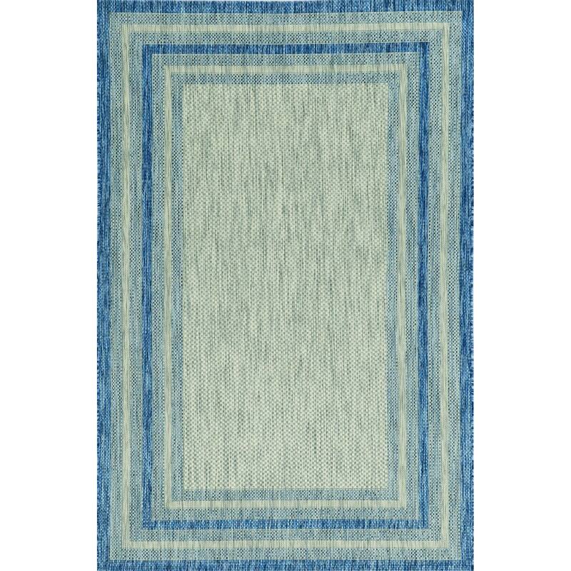 Faro Stripe Weather Resistant Modern Chic Outdoor Rug - 3' X 4'