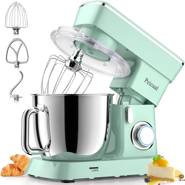 Fashionwu Electric Food Stand Mixer 7.5QT Tilt-Head 10 Speed W/ Dough Hook Beater Whisk