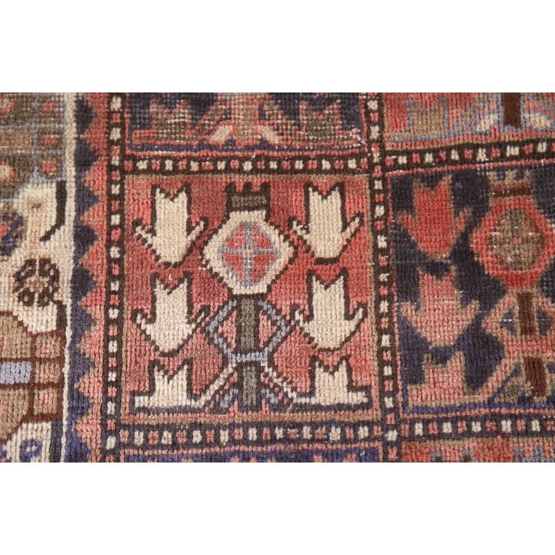 Garden Design Bakhtiari Persian Antique Rug Hand-knotted Wool Carpet - 4'8"x 9'4"
