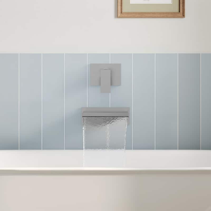 GRANDJOY Wall-Mount Waterfall Bathtub Faucets Single Handle Shower Faucets