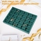 preview thumbnail 2 of 8, 30 Grid Jewelry Tray Stackable for Rings Earrings Necklace Bracelet Dark Green