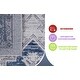 preview thumbnail 7 of 5, LOOM & LUXE Collection 2X3 Blue/Grey/Oriental Non-Shedding Area Rug - 36" D x 24" W x 0.35" H