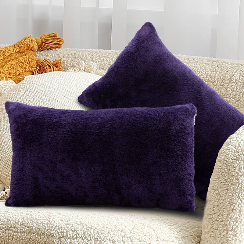 Cheer Collection Set of 2 Ultra Soft and Fluffy Throw Pillow