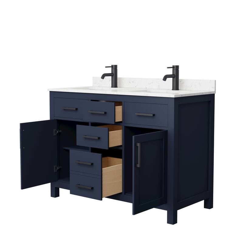 Beckett 48 Inch Double Vanity, Cultured Marble Top