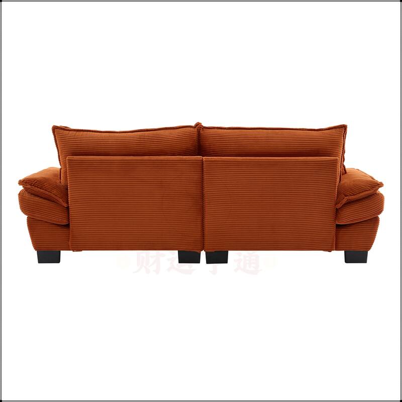 Corduroy Sofa Sleeper with Pillows
