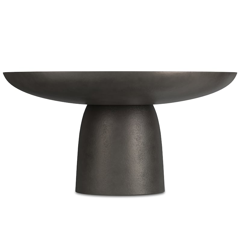 Simpli Home Alexa 30" Wide Round Cast Aluminum Coffee Table in Black Nickel - 30 inch Wide