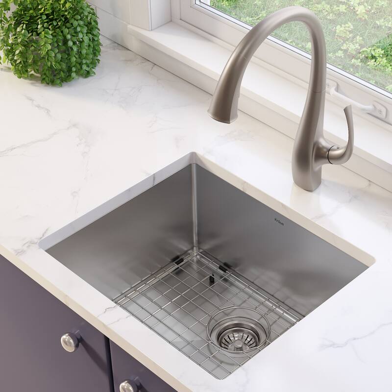 KRAUS Standart PRO Undermount Single Bowl Stainless Steel Kitchen Sink