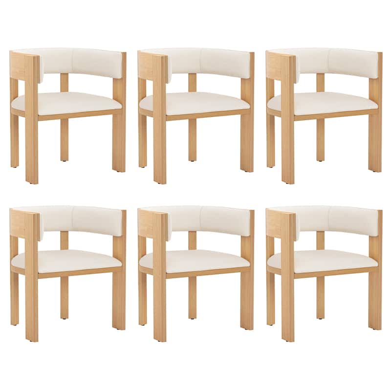 Upholstered Dining Chair Wooden Dining Chairs Set of 6 Modern Dining Room Chair for Kitchen Dining Room
