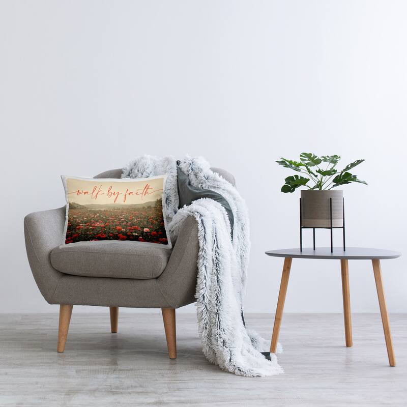Stupell Walk By Faith Garden Decorative Printed Throw Pillow Design by GAIL PECK