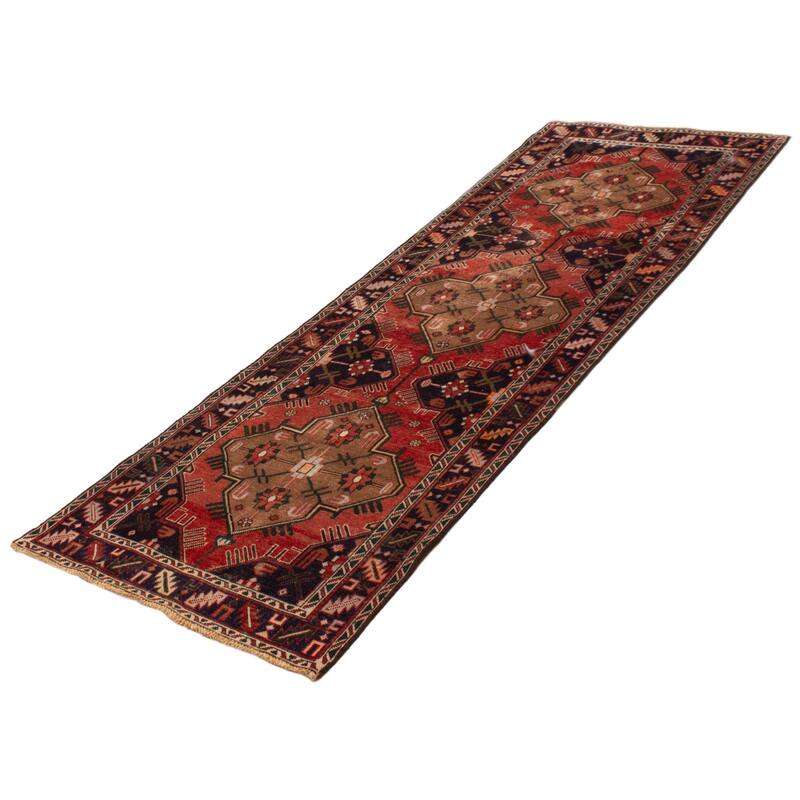 ECARPETGALLERY Hand-knotted Konya Anatolian Red Wool Rug - 3'5 x 10'6
