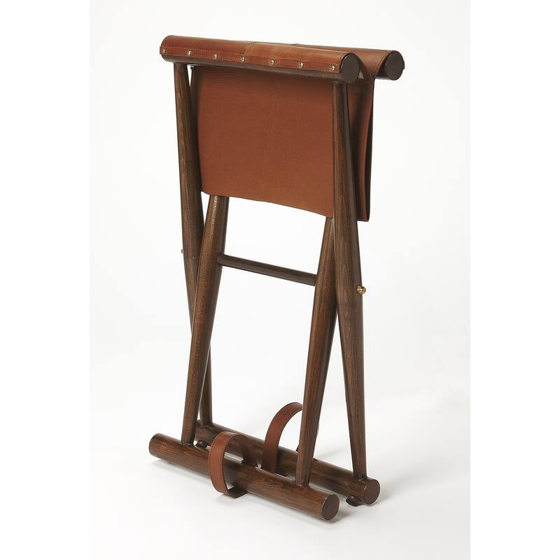 Butler sutton leather folding stool