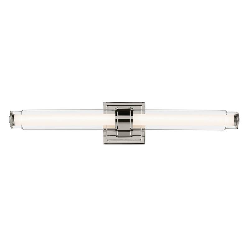 Kichler Lighting Laurene 26.5" Linear Bath Bar Medium LED with Clear Glass in Polished Nickel