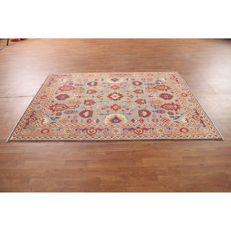 Kazak Area Rug Handmade Bedroom Wool Carpet - 4'9" x 6'10"