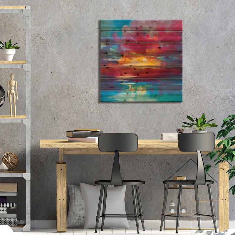 Loch Lomond Sky Print On Wood by Scott Naismith - Multi-Color