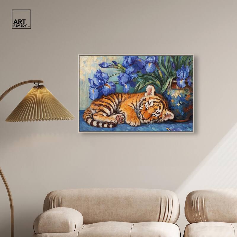 Gentle Tiger Nap Canvas by Art Remedy