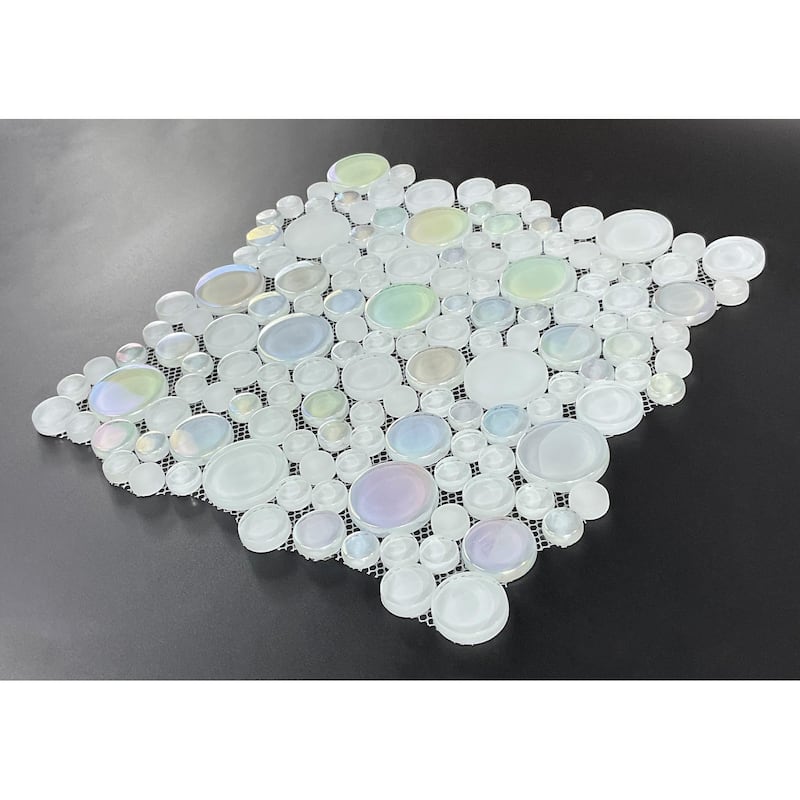 Random Size Bubble Round Glass Mosaic Wall Tiles