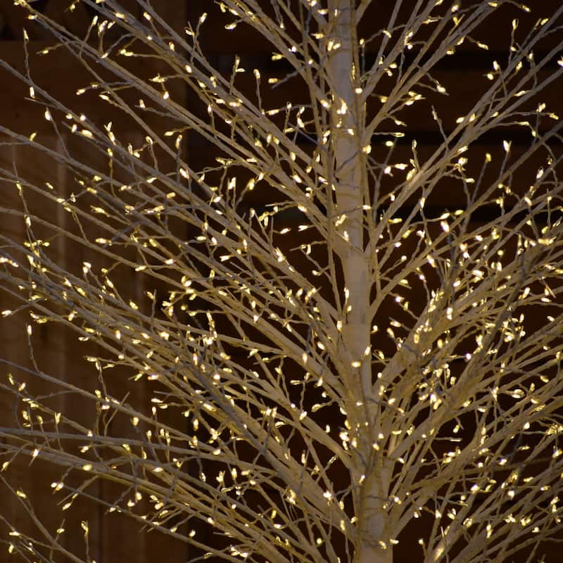 6.75' Pre-Lit Birch Artificial Tree, LED Warm White Lights
