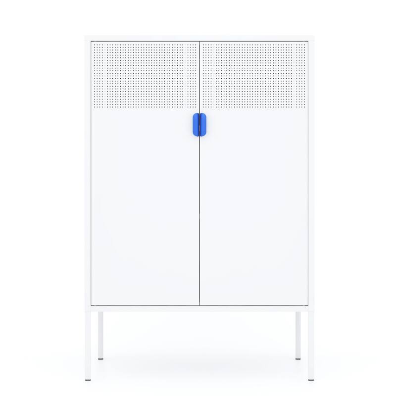 GDFStudio - Mason Sturdy Steel Locker with Adjustable Shelves and Versatile Storage Design